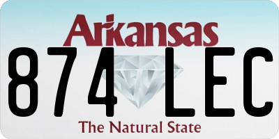 AR license plate 874LEC