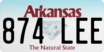 AR license plate 874LEE
