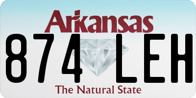 AR license plate 874LEH