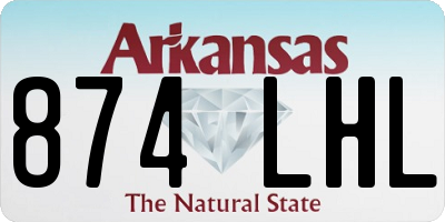 AR license plate 874LHL