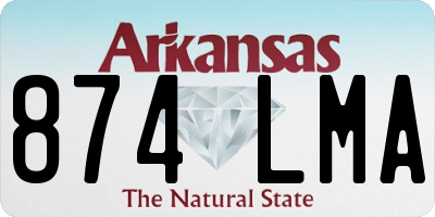 AR license plate 874LMA