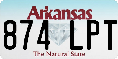 AR license plate 874LPT