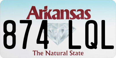AR license plate 874LQL