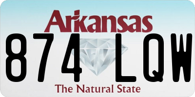 AR license plate 874LQW