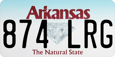 AR license plate 874LRG