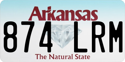 AR license plate 874LRM