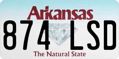 AR license plate 874LSD