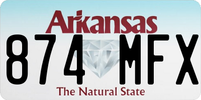 AR license plate 874MFX