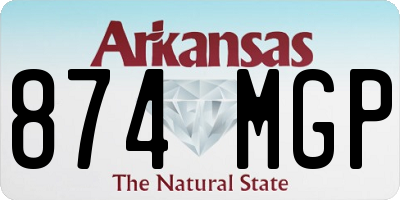 AR license plate 874MGP