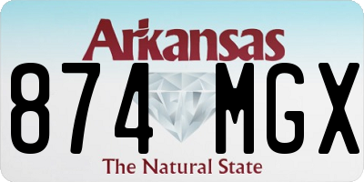 AR license plate 874MGX