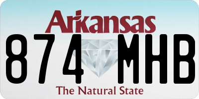 AR license plate 874MHB