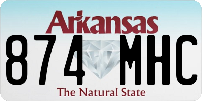 AR license plate 874MHC