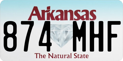 AR license plate 874MHF