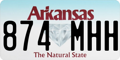 AR license plate 874MHH