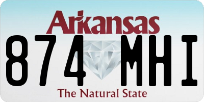 AR license plate 874MHI