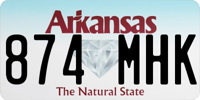 AR license plate 874MHK