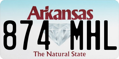 AR license plate 874MHL