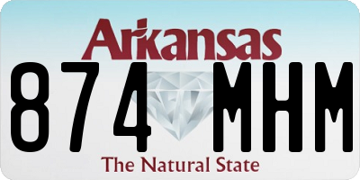 AR license plate 874MHM