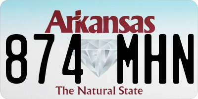 AR license plate 874MHN