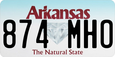 AR license plate 874MHO