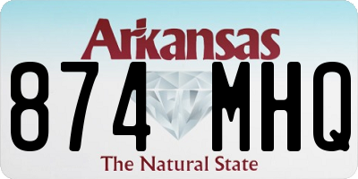 AR license plate 874MHQ
