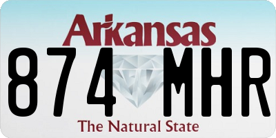 AR license plate 874MHR