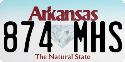 AR license plate 874MHS