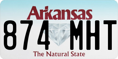 AR license plate 874MHT