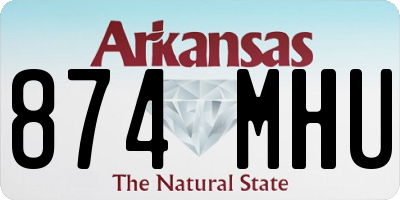 AR license plate 874MHU