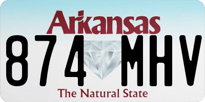 AR license plate 874MHV