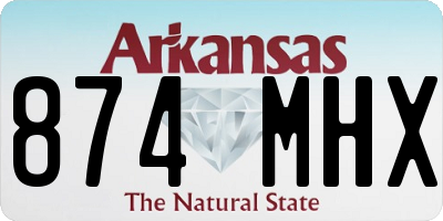 AR license plate 874MHX