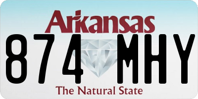 AR license plate 874MHY