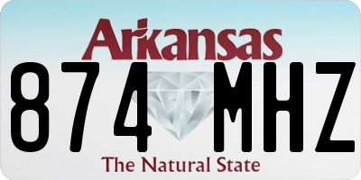 AR license plate 874MHZ