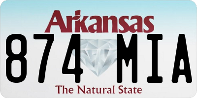 AR license plate 874MIA