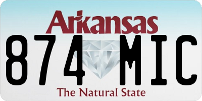 AR license plate 874MIC