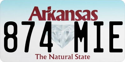 AR license plate 874MIE
