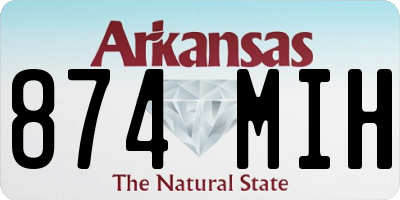 AR license plate 874MIH