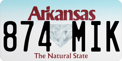 AR license plate 874MIK