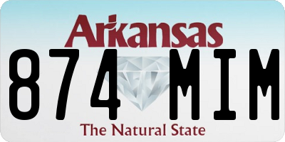 AR license plate 874MIM