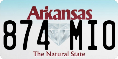 AR license plate 874MIO