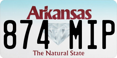 AR license plate 874MIP