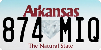 AR license plate 874MIQ