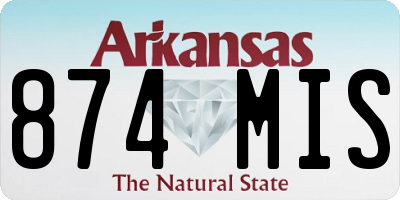 AR license plate 874MIS