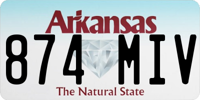 AR license plate 874MIV