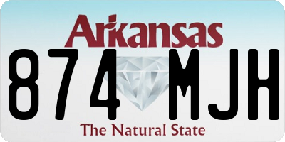 AR license plate 874MJH