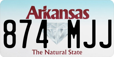 AR license plate 874MJJ