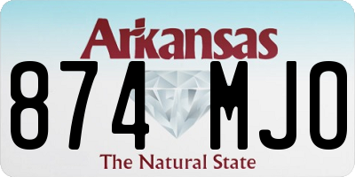 AR license plate 874MJO