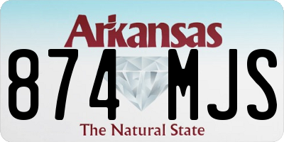 AR license plate 874MJS