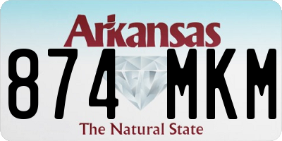 AR license plate 874MKM