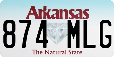 AR license plate 874MLG